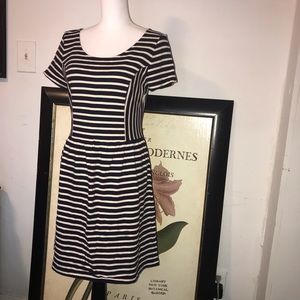 Loft black and white dress